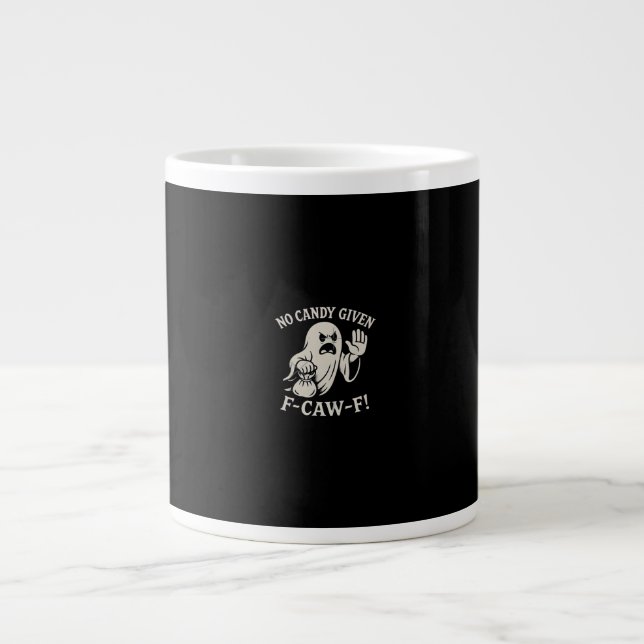 Grande Tasse Graphisme F-Caw-F sans référence effrayant (Devant)