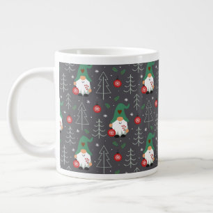 Grande Tasse Green Gnome Arbre de Noël Motif