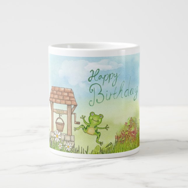 Grande Tasse Grenouille d'anniversaire (Devant)
