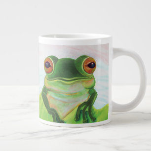 Grande Tasse Grenouille verte Se détendre dans l'étang