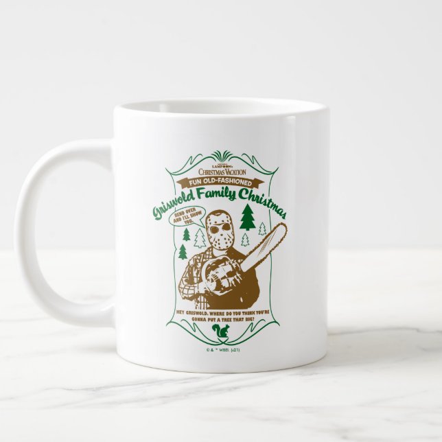 Grande Tasse Griswold Famille de Noël Chainsaw Graphique (Gauche)