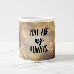 Grande Tasse Gros café romantique avec citation d'amour
