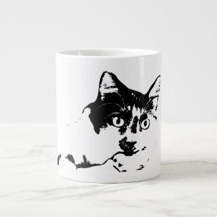 Grande Tasse Gros Gros Gros Portrait De Chat