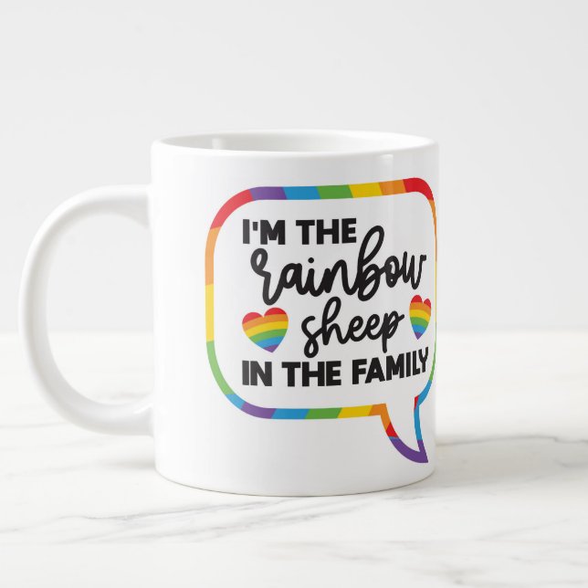 Grande Tasse Grosse Musique de mouton arc-en-ciel (Gauche)