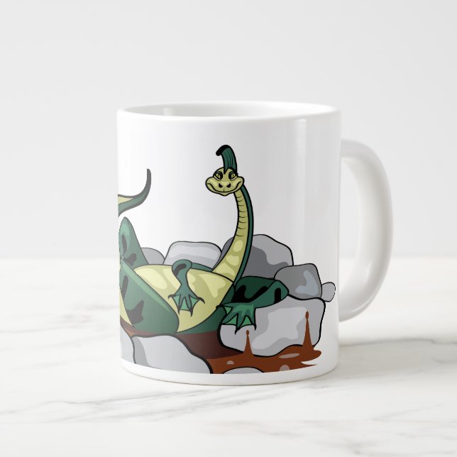 Grande Tasse Hadrosaurus Se Détendre Dans Un Jacuzzi. (Devant droit)