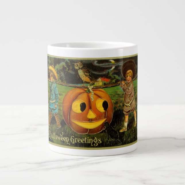 Grande Tasse Halloween Jack-o-Lantern nuit de récolte par les e (Devant)