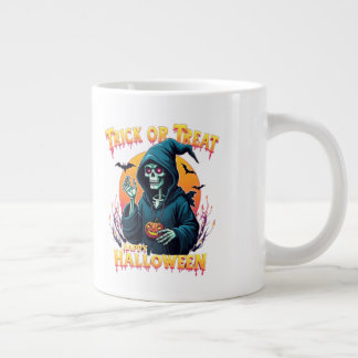 Grande Tasse Halloween Spooky Vibes: Trick or Treat Skeleton