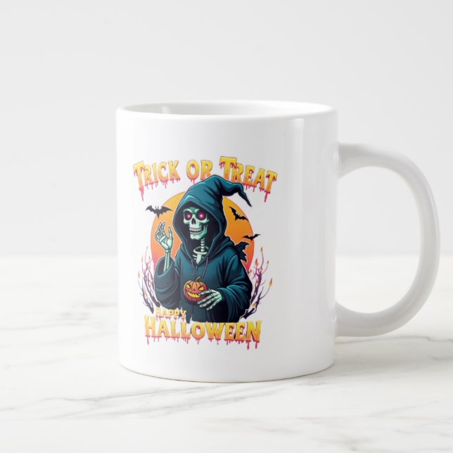 Grande Tasse Halloween Spooky Vibes: Trick or Treat Skeleton (Droite)