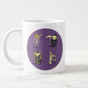 Grande Tasse Halloween Squelette Dracula Mummy Griffe Reaper