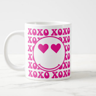 Grande Tasse Happy Face, xoxo, valentine, custom mug, cup