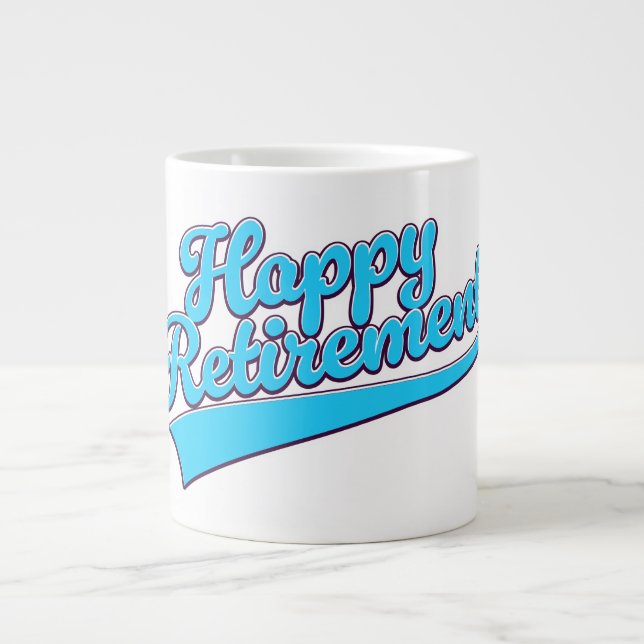 Grande Tasse Happy Retirement Blue édition (Devant)
