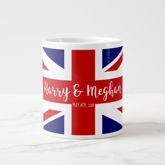Grande Tasse Harry & Meghan | Commémoration royale des Mariages (Devant)