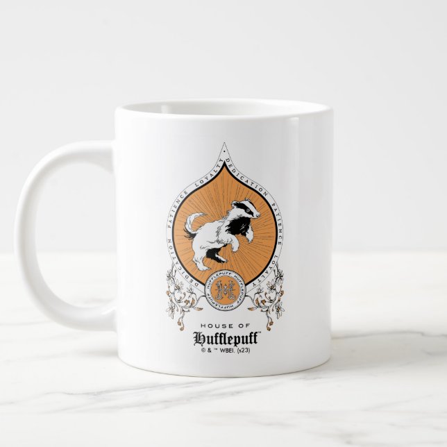 Grande Tasse HARRY POTTER™ | Délicat croquis HUFLEPUFF™ Crest (Gauche)
