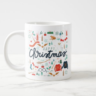 Grande Tasse Harry Potter   Joyeux Noël avec des icônes de fête