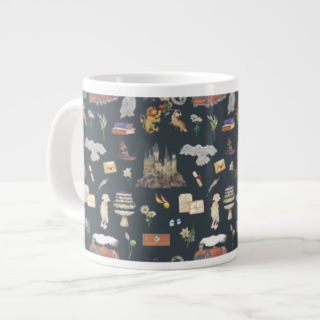 Grande Tasse HARRY POTTER™ | Motif icônes (Devant gauche)