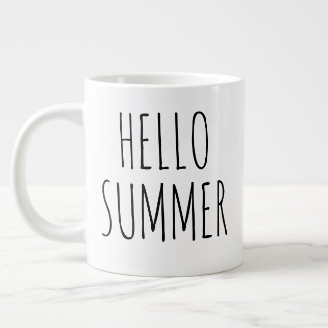 Grande Tasse "Hello Summer" Simple Farmhouse moderne (Gauche)