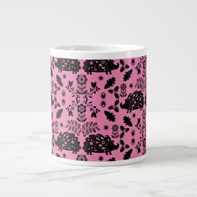 Grande Tasse Hérisson Art populaire (Devant)