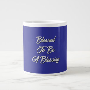 Grande Tasse Heureux D'Être Un Bain Bleu Profond