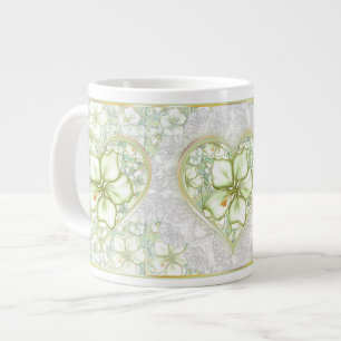 Grande Tasse Hibiscus & dentelle BLANC