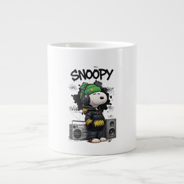 Grande Tasse Hip-Hop Snoopy Urban Street Art Illustration (Devant)