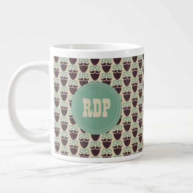 Grande Tasse Hipster des oreilles et lunettes de vue personnali (Gauche)