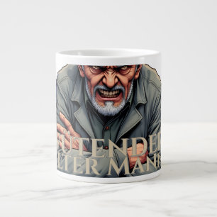 Grande Tasse Homme âgé en colère – Illustration de dessin animé