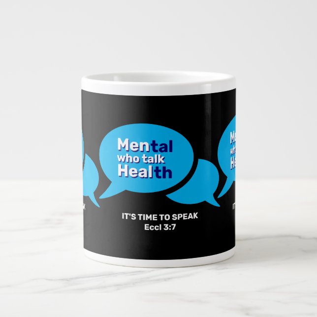 Grande Tasse HOMMES SUR MESURE QUI PARLENT GUÉRIR Mens Santé me (Devant)