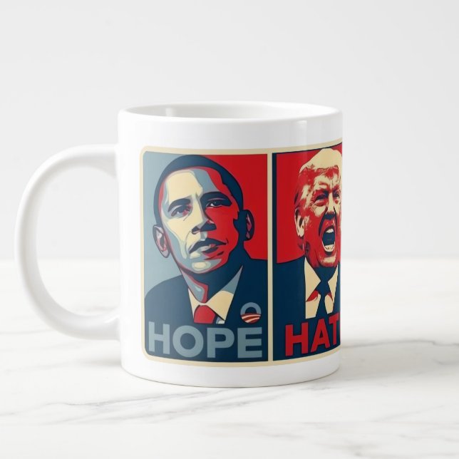 Grande Tasse Hope Hate Heal Grow Harris Walz Election 2024 (Gauche)
