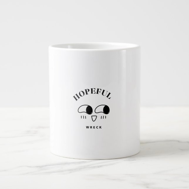 Grande Tasse Hopeful Wreck Minimalist Typography Design (Devant)