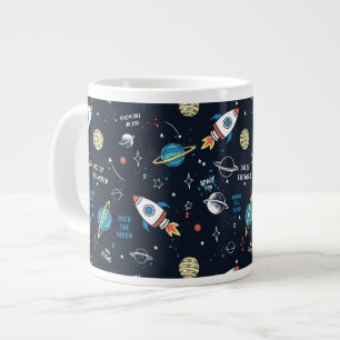 Grande Tasse Hors de ce Motif spatial mondial