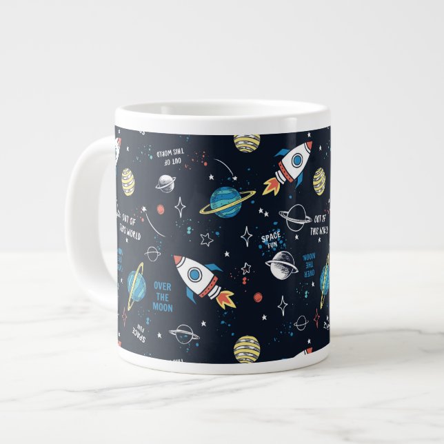 Grande Tasse Hors de ce Motif spatial mondial (Devant gauche)