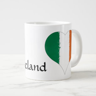 Grande Tasse I Heart Ireland Tricolor Drapeau irlandais