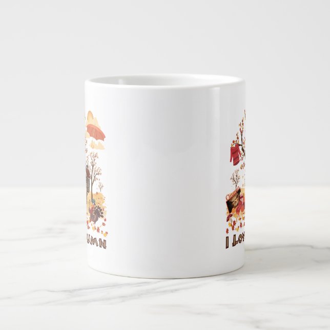 Grande Tasse I Love Autumn - Fall Scenery (Devant)