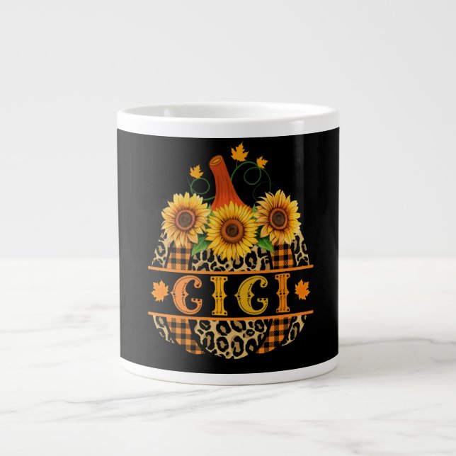 Grande Tasse IGi Pumkin Leopard Print Sunflower Buffalo Plaid (Devant)