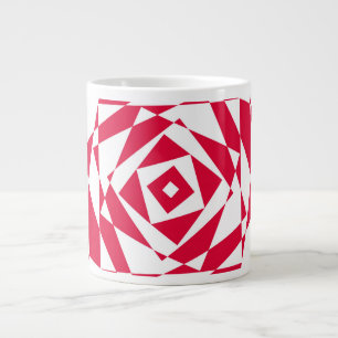 Grande Tasse Illusion abstraite rouge blanc