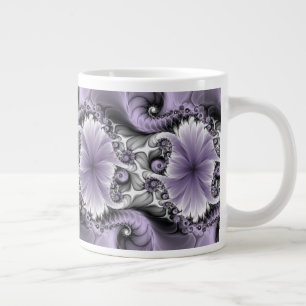 Grande Tasse Illusion de lilas Art floral abstrait fractal Fant