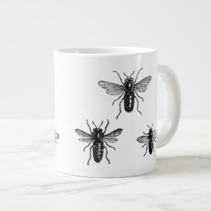 Grande Tasse Illustration de l'abeille Vintage et des abeilles 