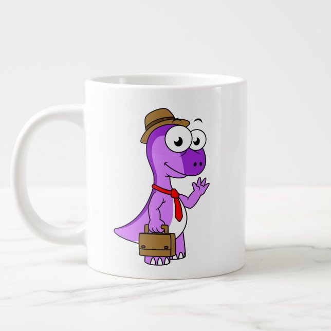 Grande Tasse Illustration D'Un Homme D'Affaires Pachycéphalosau (Gauche)