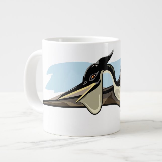 Grande Tasse Illustration D'Un Pteranodon Dinosaure. (Devant gauche)