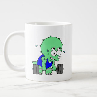 Grande Tasse Illustration D'Un Tricératops Poids De Levage.