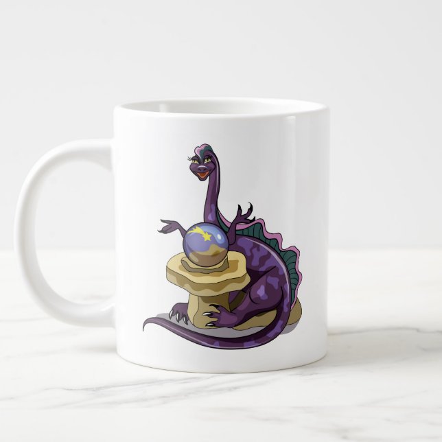 Grande Tasse Illustration D'Un Vendeur Fortune Plateosaurus. (Gauche)