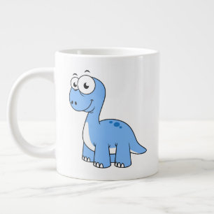 Grande Tasse Illustration Mignonne D'Un Brontosaurus.