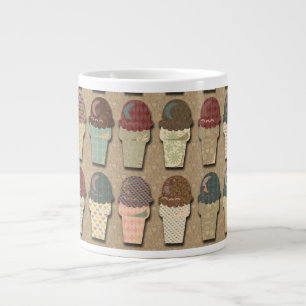 Grande Tasse Illustration savoureuse du Motif de crème glacée v