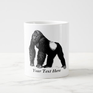 Grande Tasse Illustration Vintage du gorille de Silverback, noi