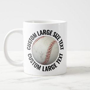 Grande Tasse Image de baseball personnalisée avec texte de gran