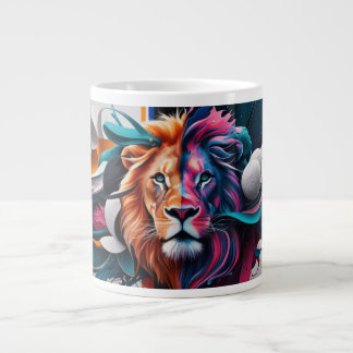 Grande Tasse Images d'expressionnisme Abstrait du lion 🍺