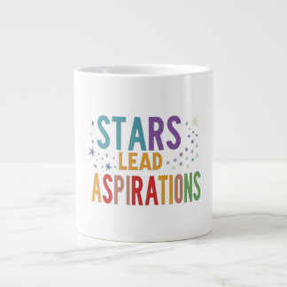 Grande Tasse Impression de mots "Star Aspirants aspiration" mul