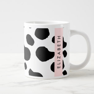 Grande Tasse Impression De Vache, Spots De Vache, Noir Et Blanc