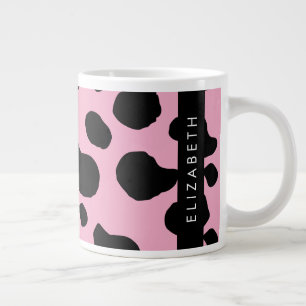 Grande Tasse Impression De Vache, Spots De Vache, Vache Rose, V
