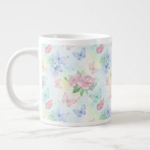 Grande Tasse Impression sans couture de papillon élégant
